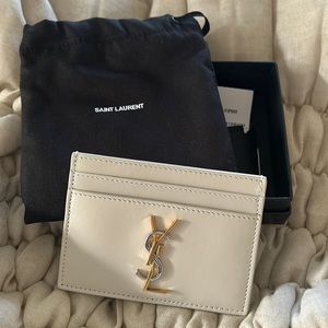 YSL Monogram Card Case in Smooth Leather